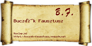 Buczák Fausztusz névjegykártya